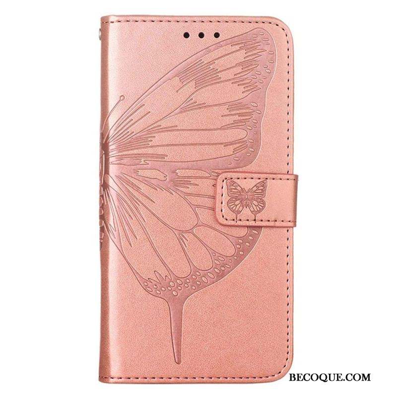 Housse iPhone 14 Pro Max Papillon Baroque à Lanière