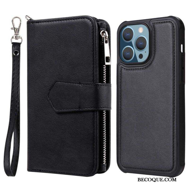 Housse iPhone 14 Pro Max Portefeuille avec Coque Détachable