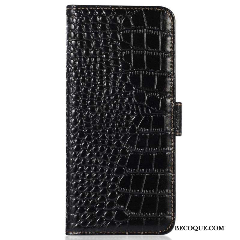Housse iPhone 14 Pro Max Style Crocodile RFID