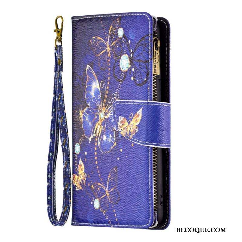 Housse iPhone 14 Pro Portefeuille Papillons