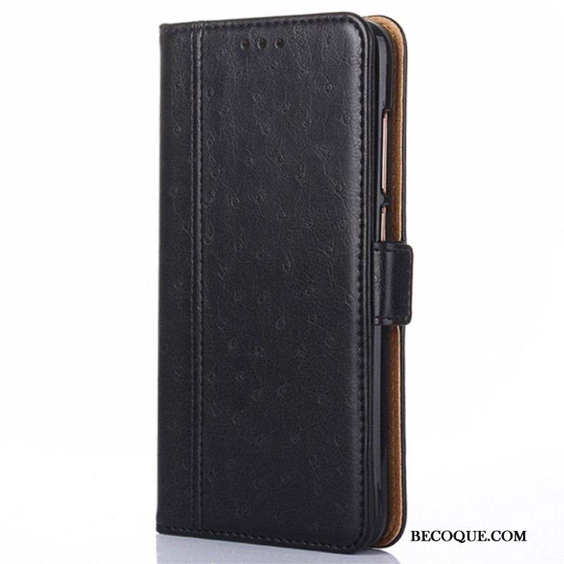 Housse iPhone 14 Texture Peau d'Autruche