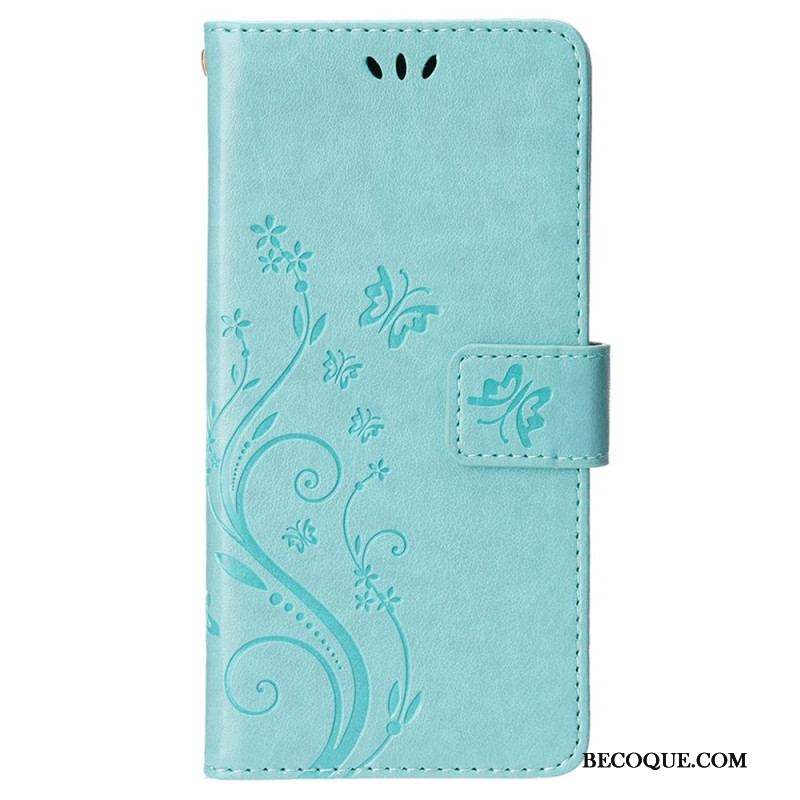 Housse iPhone 15 Plus Fleurs et Papillons