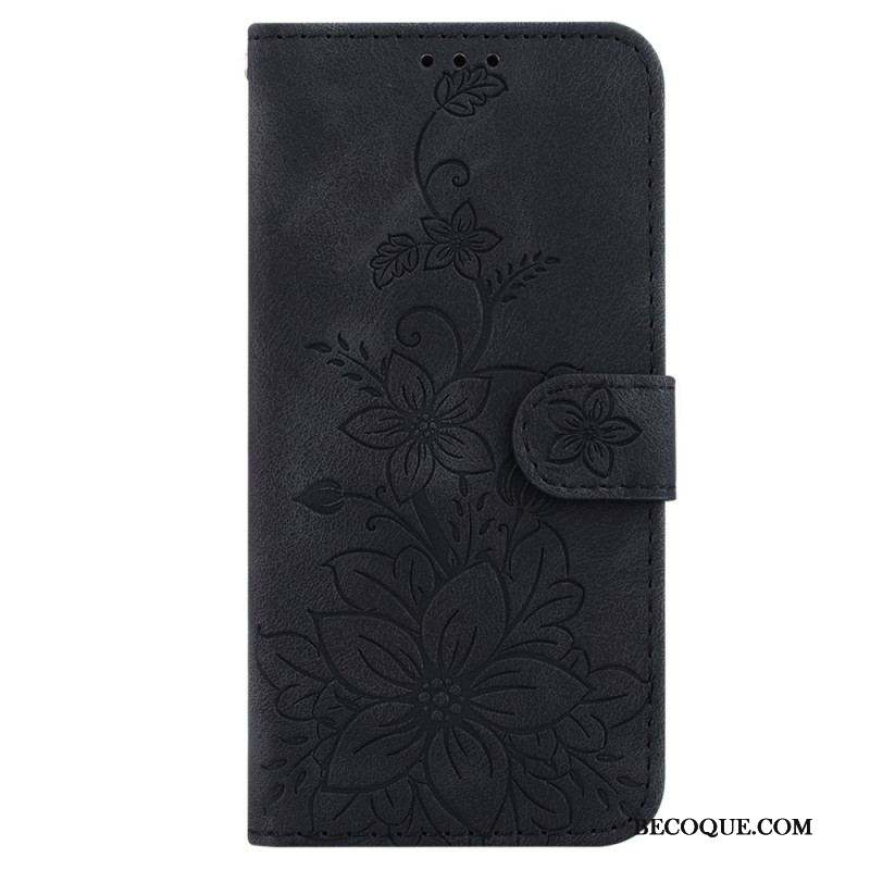 Housse iPhone 15 Pro Max Florale à Lanière