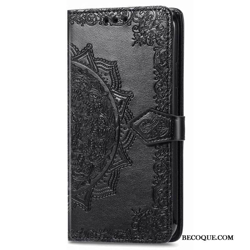 Housse iPhone 15 Pro Max Mandala Baroque à Lanière