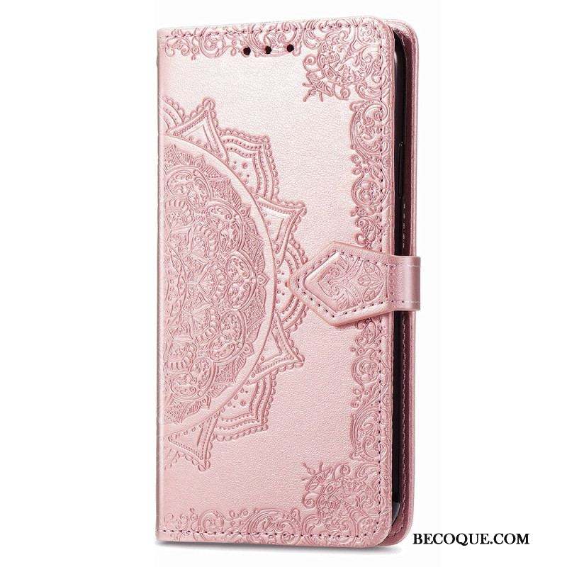 Housse iPhone 15 Pro Max Mandala Baroque à Lanière