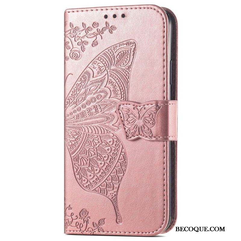 Housse iPhone 15 Pro Papillon Baroque