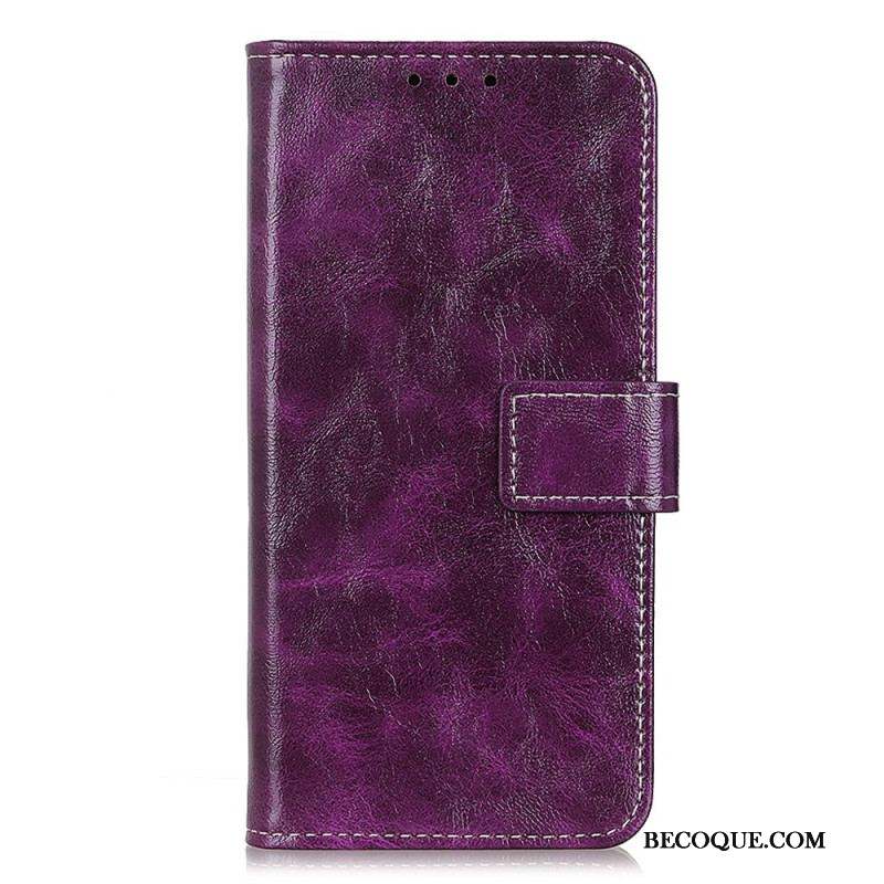 Housse iPhone 15 Vernie avec Coutures Apparentes