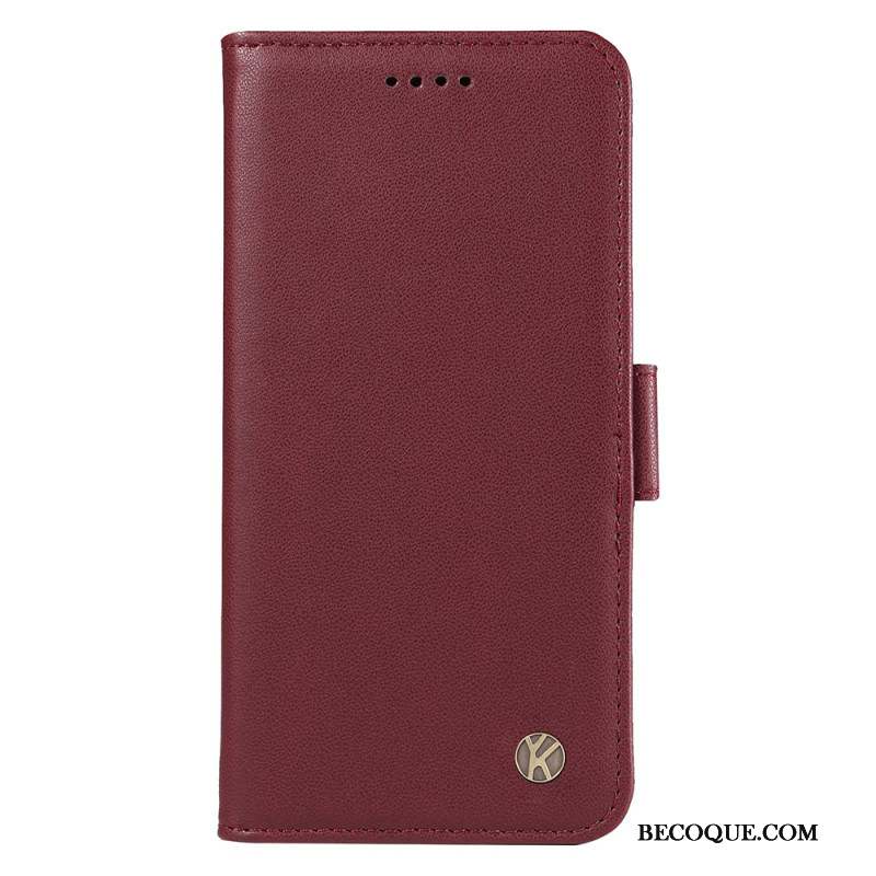 Housse iPhone 16 Plus Simili Cuir YIKATU