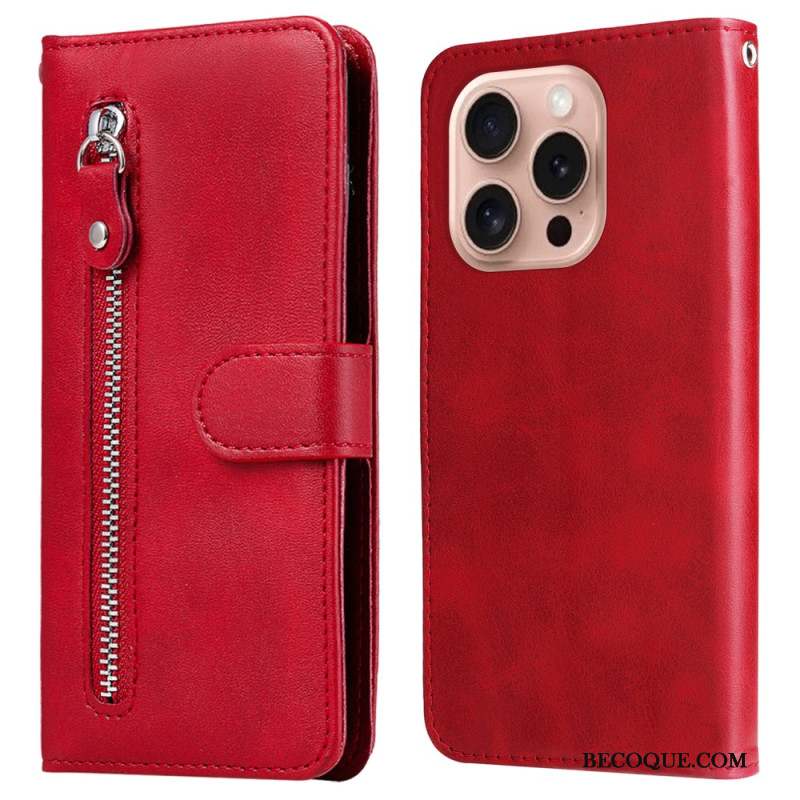 Housse iPhone 16 Pro Poche à Fermeture Éclair
