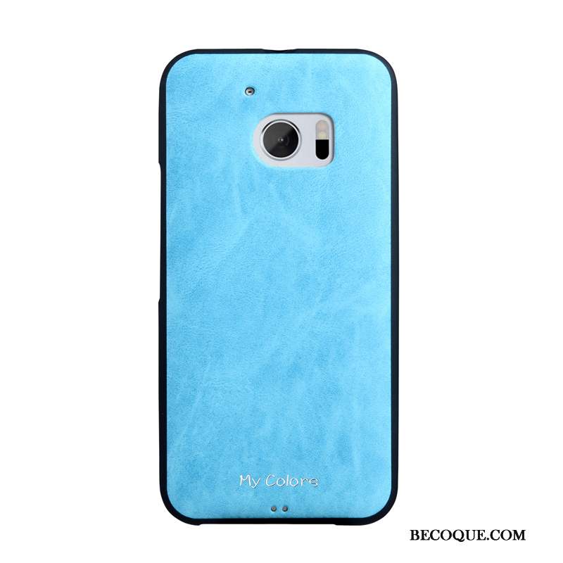 Htc 10 Coque De Téléphone Téléphone Portable Protection Bleu Couleur Unie Silicone