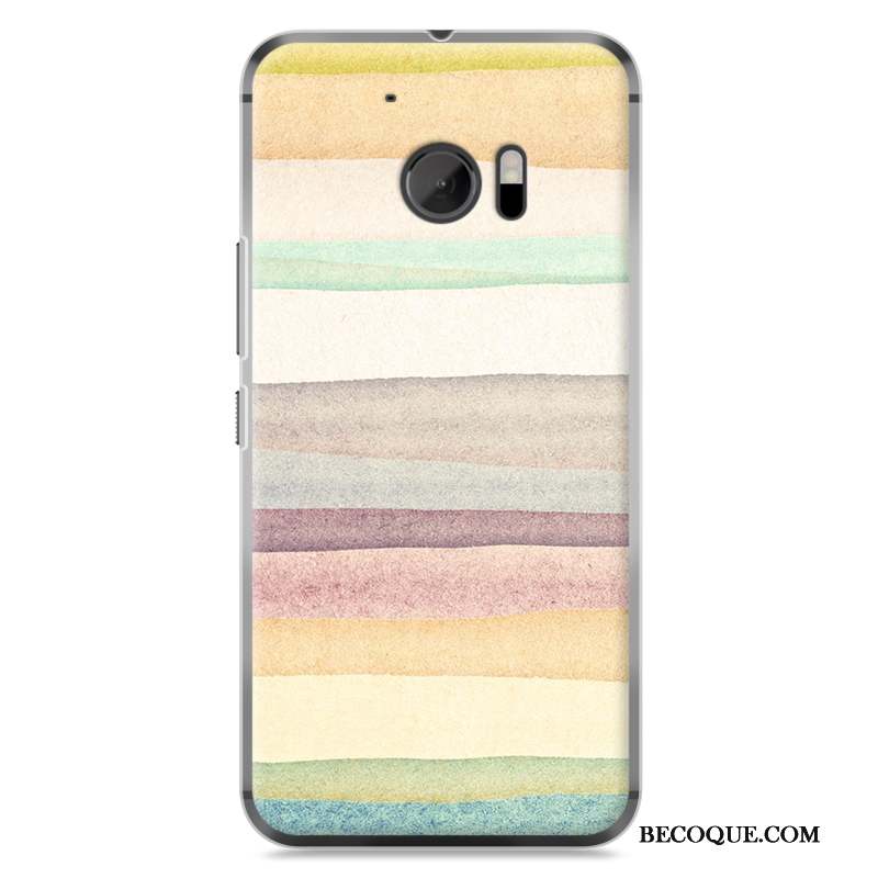 Htc 10 Coque Difficile Incassable Protection Étui Jaune Peinture