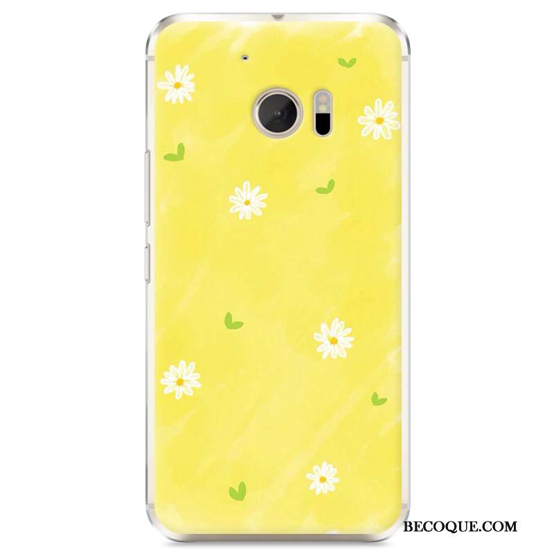 Htc 10 Coque Difficile Incassable Protection Étui Jaune Peinture