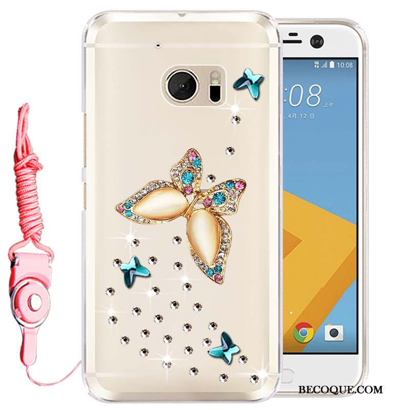 Htc Desire 10 Lifestyle Étui Strass Téléphone Portable Coque Rose De Téléphone