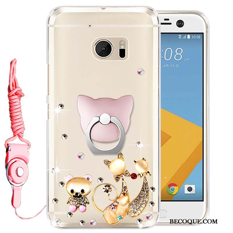 Htc Desire 10 Lifestyle Étui Strass Téléphone Portable Coque Rose De Téléphone