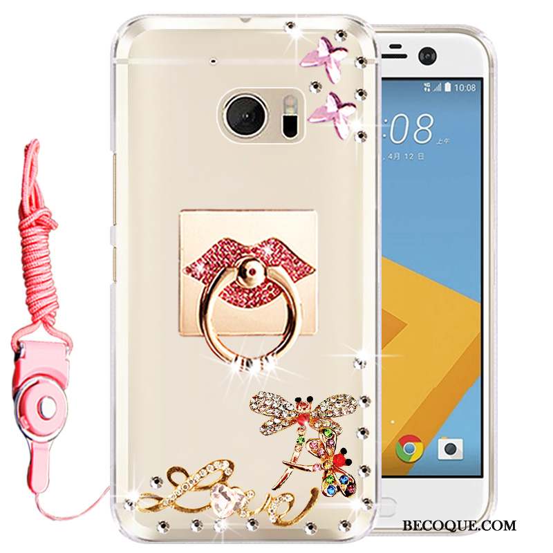 Htc Desire 10 Lifestyle Étui Strass Téléphone Portable Coque Rose De Téléphone