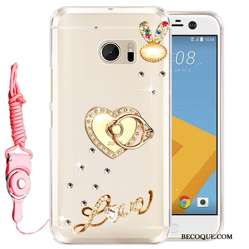 Htc Desire 10 Lifestyle Étui Strass Téléphone Portable Coque Rose De Téléphone