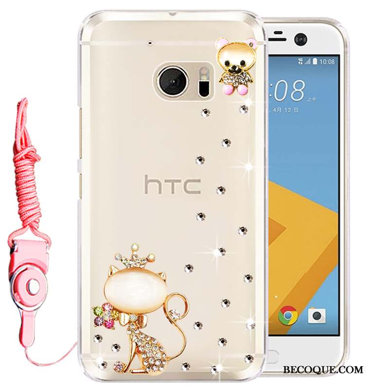 Htc Desire 10 Lifestyle Étui Strass Téléphone Portable Coque Rose De Téléphone