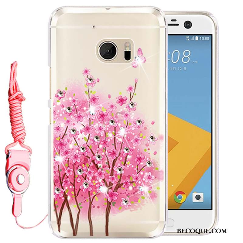 Htc Desire 10 Lifestyle Étui Strass Téléphone Portable Coque Rose De Téléphone