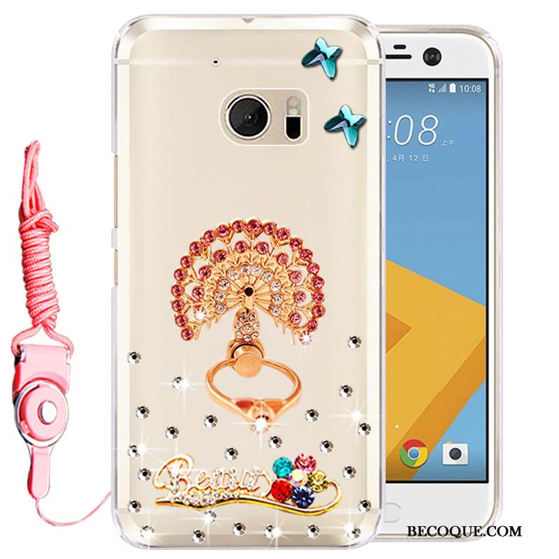 Htc Desire 10 Lifestyle Étui Strass Téléphone Portable Coque Rose De Téléphone