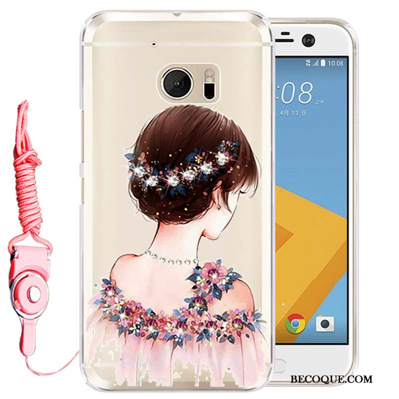 Htc Desire 10 Lifestyle Étui Strass Téléphone Portable Coque Rose De Téléphone