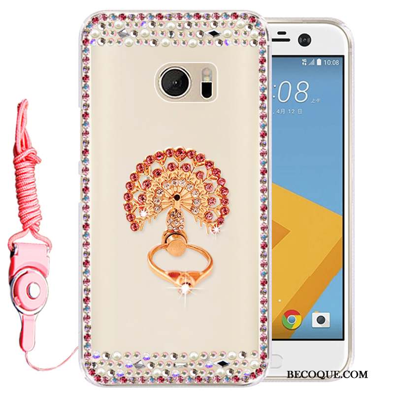 Htc Desire 10 Lifestyle Étui Strass Téléphone Portable Coque Rose De Téléphone