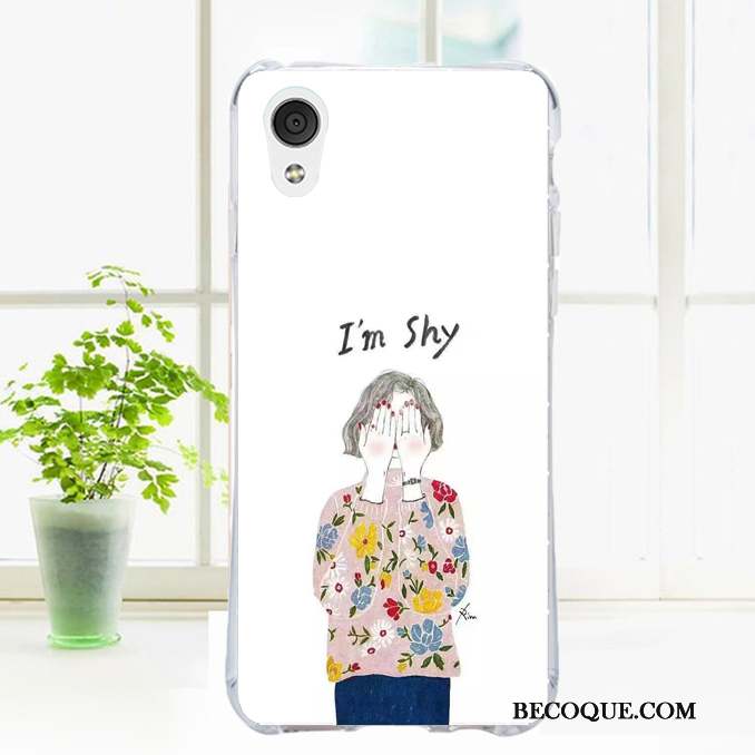 Htc Desire 530 Fluide Doux Dessin Animé Silicone Coque Transparent Étui