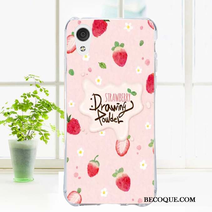 Htc Desire 530 Fluide Doux Dessin Animé Silicone Coque Transparent Étui