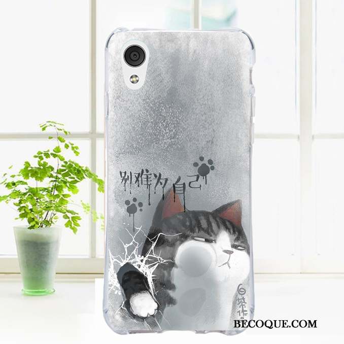 Htc Desire 530 Fluide Doux Dessin Animé Silicone Coque Transparent Étui