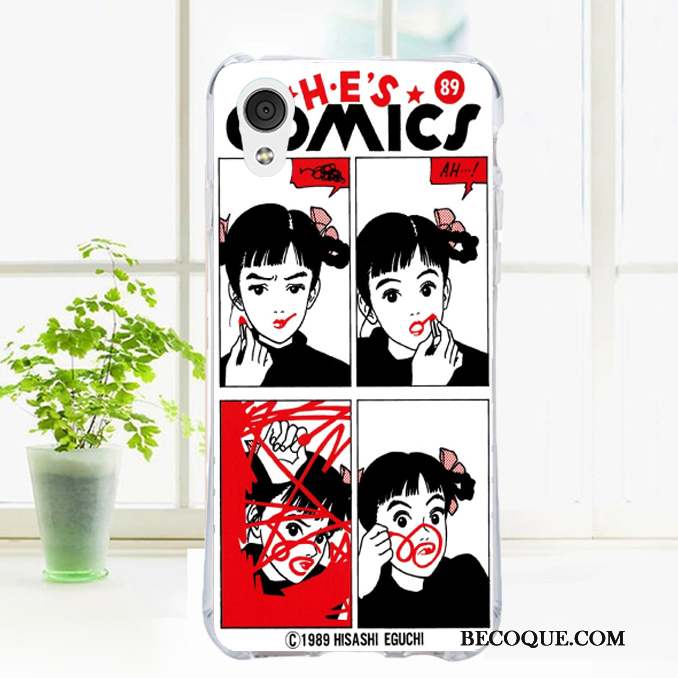 Htc Desire 530 Fluide Doux Dessin Animé Silicone Coque Transparent Étui