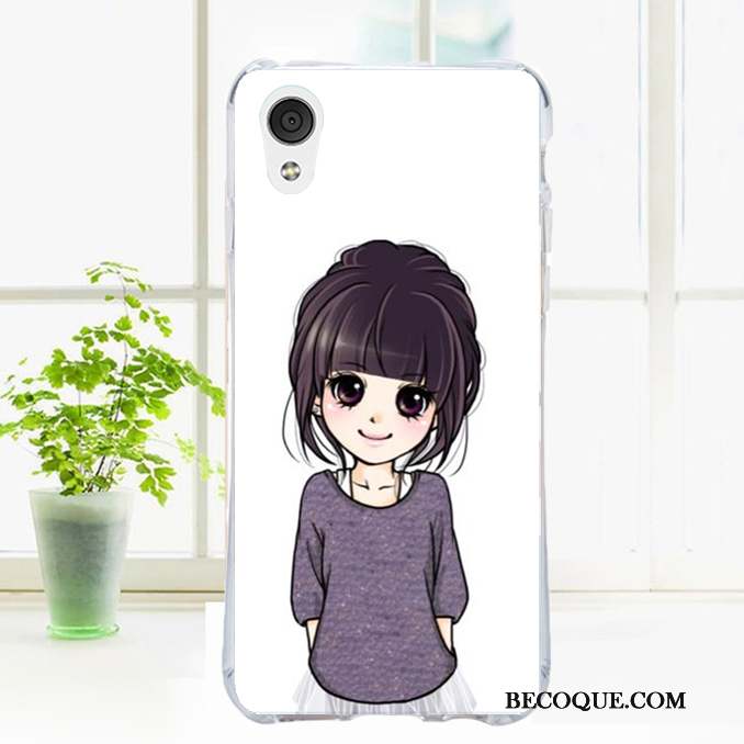 Htc Desire 530 Fluide Doux Dessin Animé Silicone Coque Transparent Étui