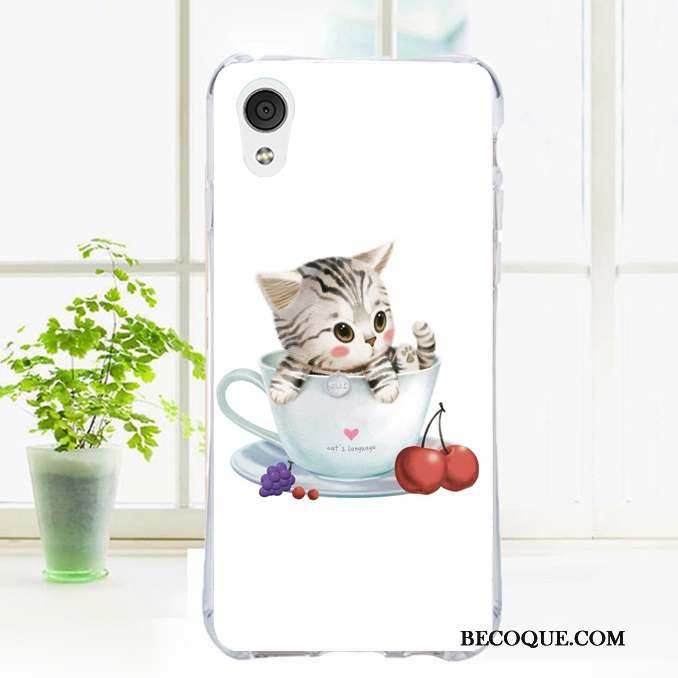 Htc Desire 530 Fluide Doux Dessin Animé Silicone Coque Transparent Étui