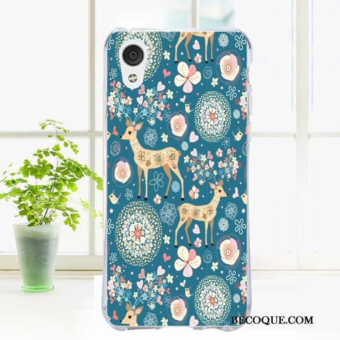 Htc Desire 728 Coque De Téléphone Étui Fruit Vent Floral Bordure