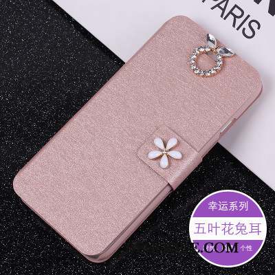 Htc Desire 728 Coque Étui En Cuir Portefeuille Protection Support Rose Téléphone Portable