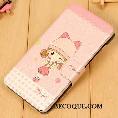 Htc Desire 728 Coque Étui En Cuir Portefeuille Protection Support Rose Téléphone Portable