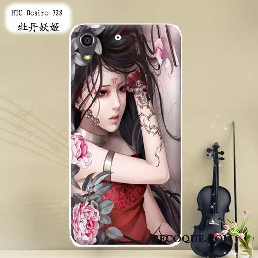 Htc Desire 728 Rose Fluide Doux Peinture Personnalisé Coque Téléphone Portable