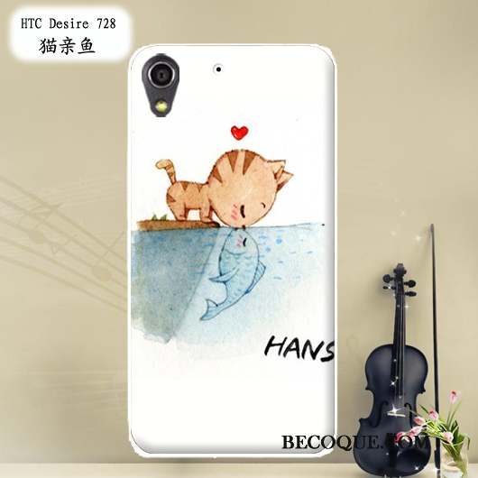 Htc Desire 728 Rose Fluide Doux Peinture Personnalisé Coque Téléphone Portable