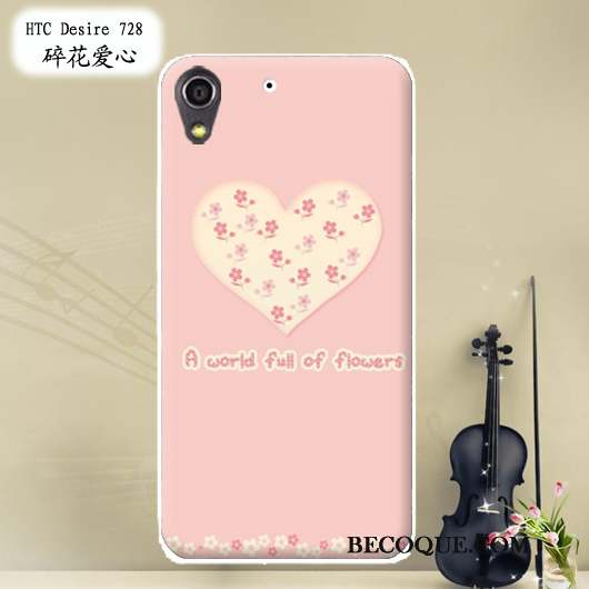 Htc Desire 728 Rose Fluide Doux Peinture Personnalisé Coque Téléphone Portable