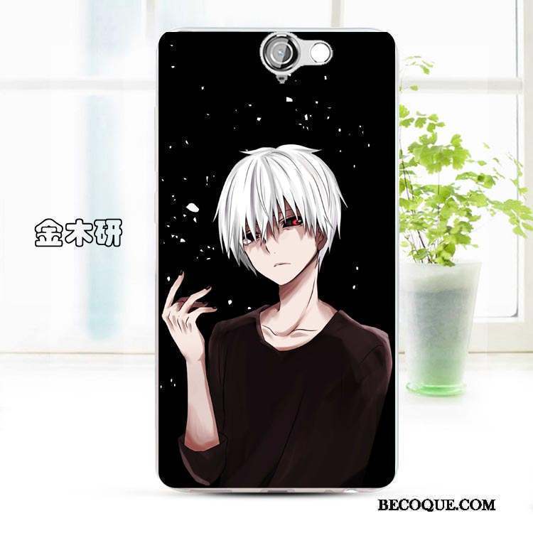 Htc One A9 Coque Dessin Animé Étui Incassable Téléphone Portable Bleu Clair Fluide Doux