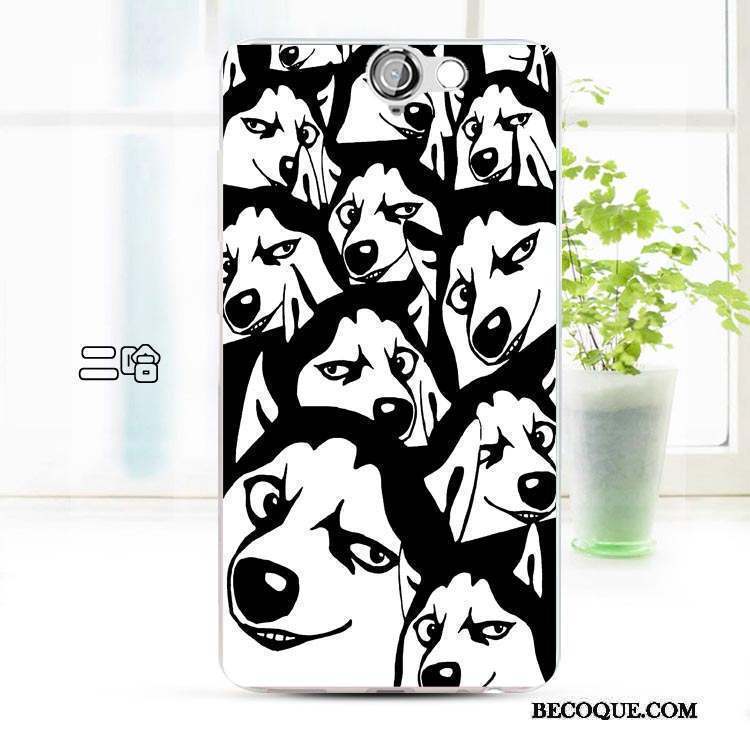 Htc One A9 Coque Dessin Animé Étui Incassable Téléphone Portable Bleu Clair Fluide Doux