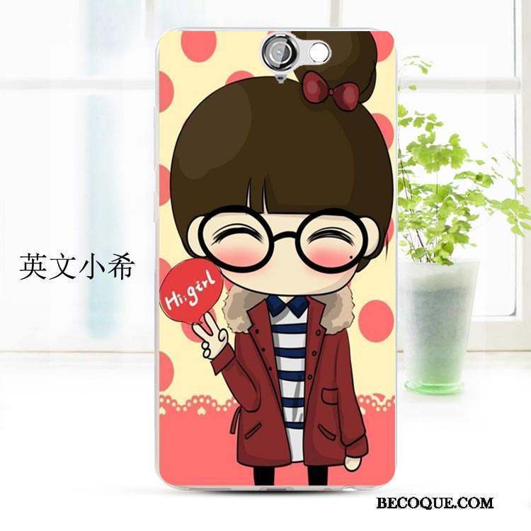 Htc One A9 Coque Dessin Animé Étui Incassable Téléphone Portable Bleu Clair Fluide Doux