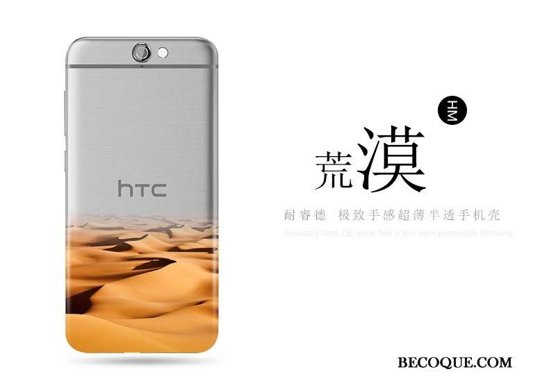 Htc One A9 Délavé En Daim Nouveau Étui Téléphone Portable Coque Bleu