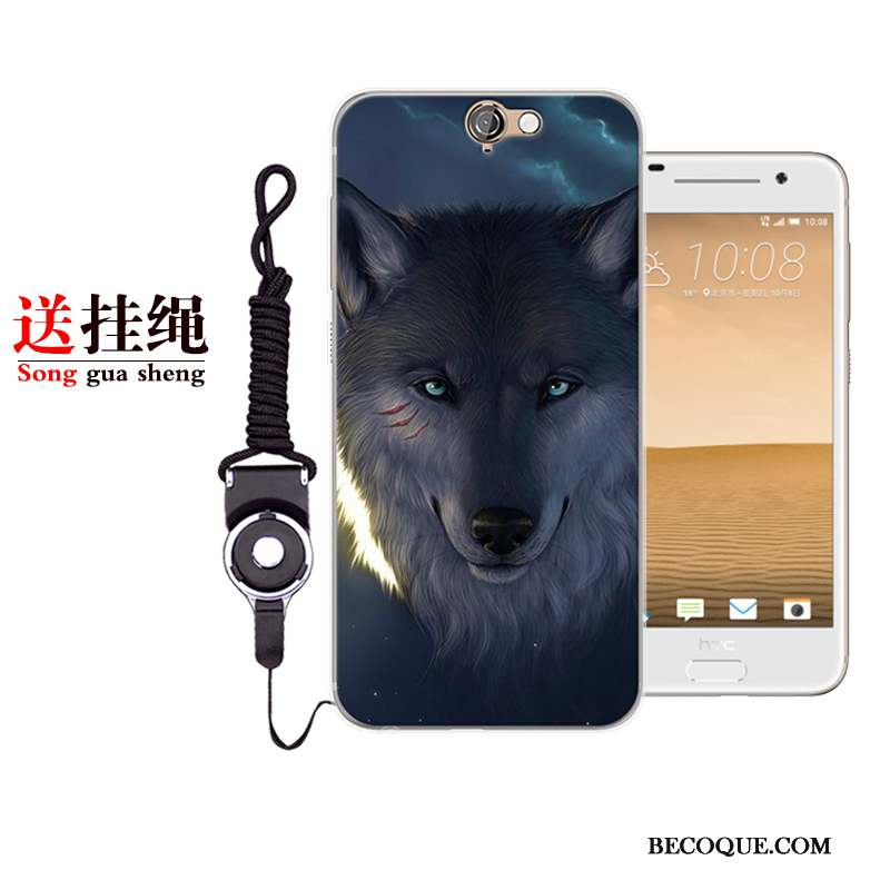 Htc One A9 Fluide Doux Charmant Bleu Dessin Animé Protection Coque De Téléphone