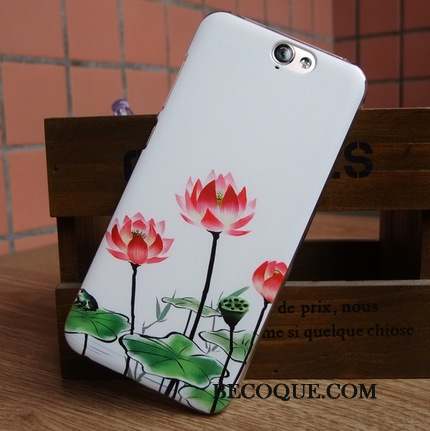 Htc One A9 Peinture Coque Tendance Rose Étui Protection