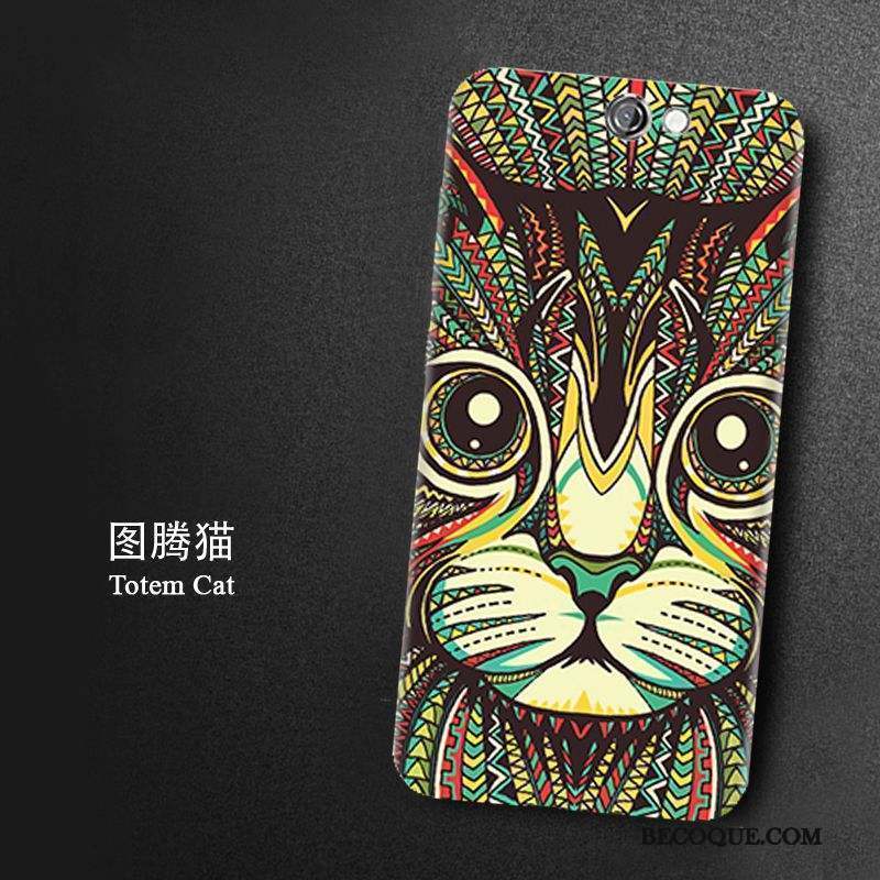 Htc One A9 Tout Compris Dessin Animé Peinture Vert Coque Étui