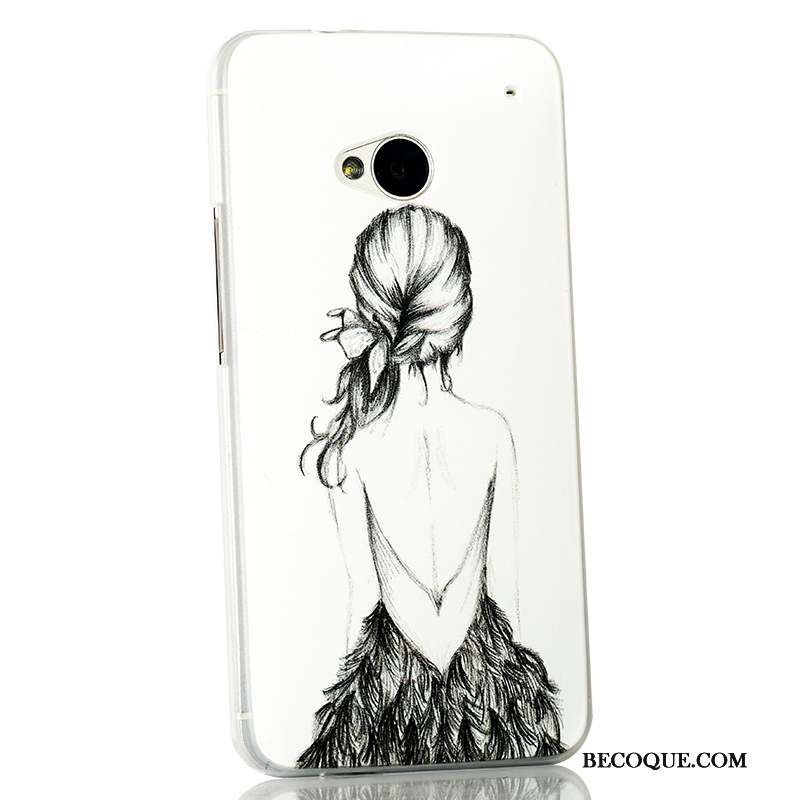 Htc One M7 Dessin Animé Étui Très Mince Coque De Téléphone Gaufrage Tendance