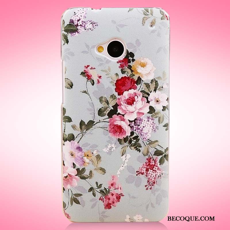 Htc One M7 Peinture Étui Coque De Téléphone Protection Très Mince Violet