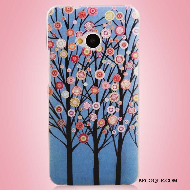 Htc One M7 Étui Coque Vert Peinture Téléphone Portable De Téléphone