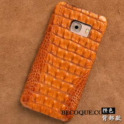 Htc One M7 Étui Crocodile Protection Personnalisé Orange Coque