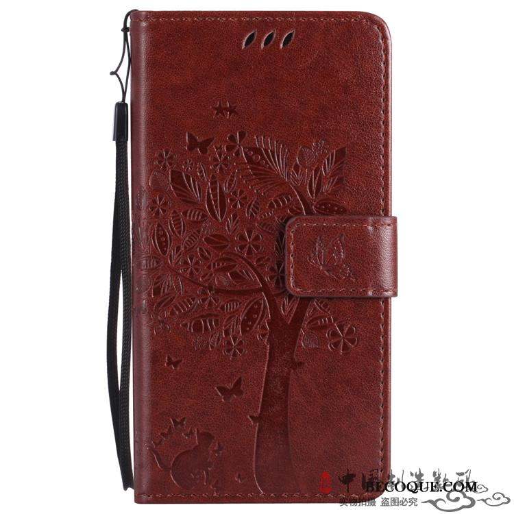 Htc One M8 Coque Portefeuille Étui Téléphone Portable Étui En Cuir Housse Rouge