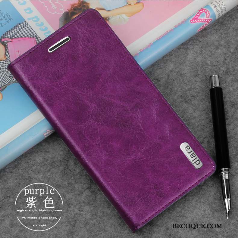 Htc One M8 Coque Étui En Cuir Téléphone Portable Violet De Téléphone Protection